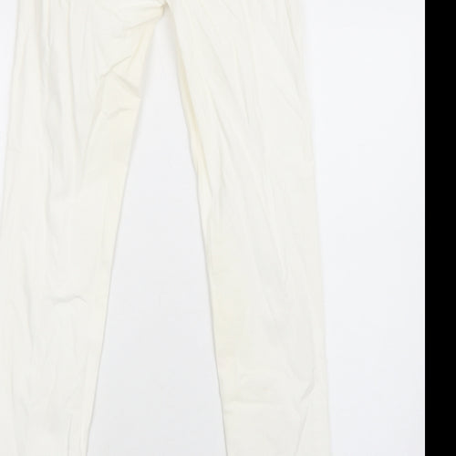 Benetton Jean Womens White Cotton Skinny Jeans Size 6 Regular Zip