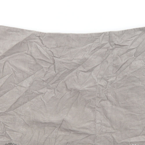 Boden Womens Grey Geometric Cotton Swing Skirt Size 16 Zip