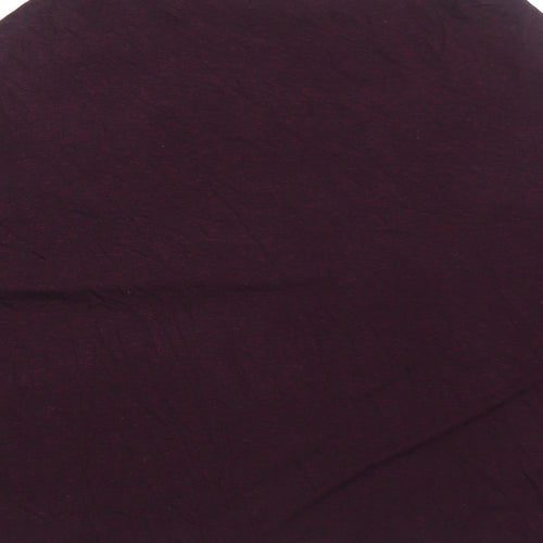 Zara Womens Purple Striped Polyester Basic Blouse Size S Boat Neck
