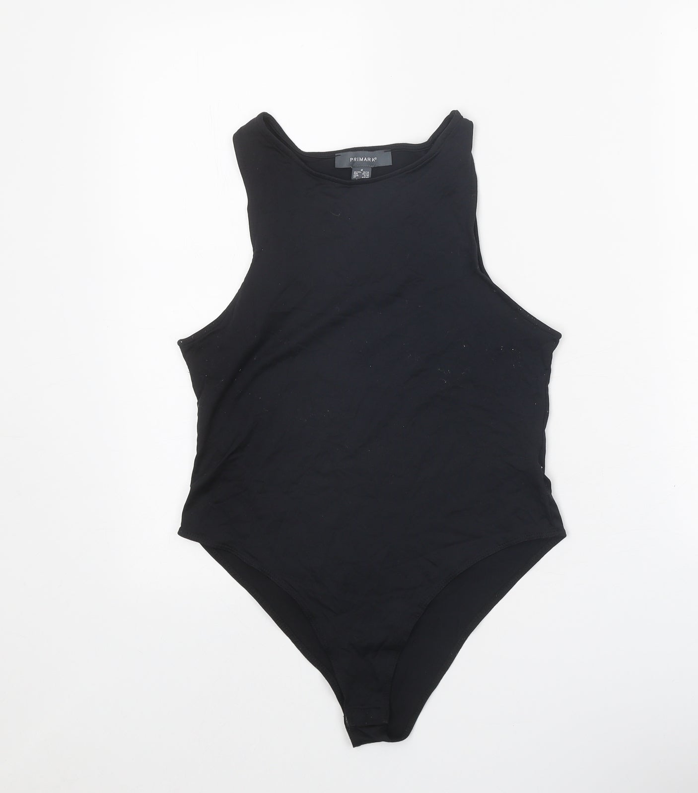 Primark Womens Black Polyamide Bodysuit One-Piece Size 12 Snap