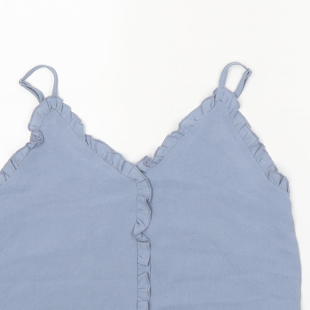 SheIn Womens Blue Polyester Camisole Tank Size S V-Neck