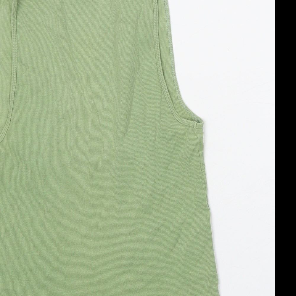 Jigsaw Womens Green Cotton Basic Tank Size M Scoop Neck