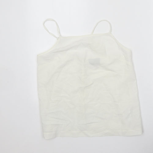 ASOS Womens White Polyester Camisole Tank Size 10 Square Neck
