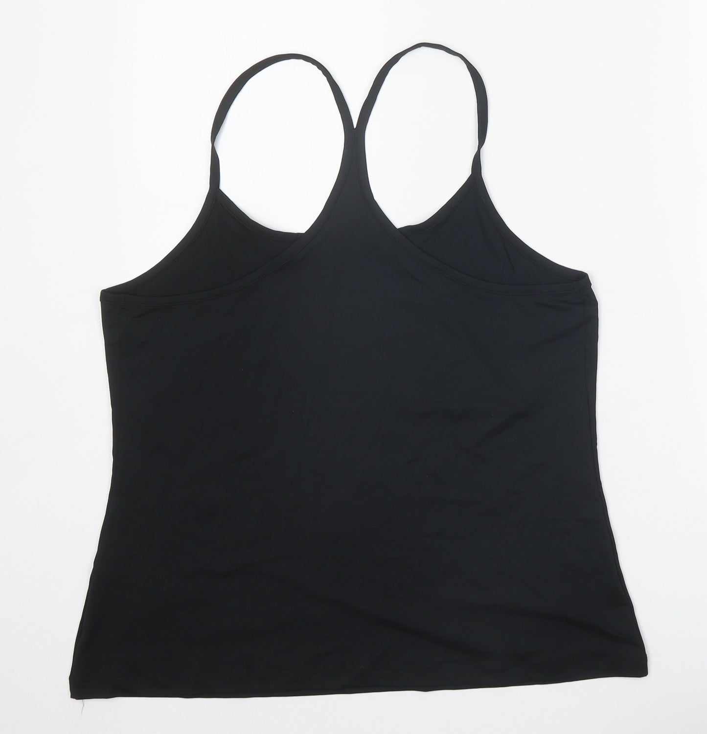 Marks and Spencer Womens Black Polyester Camisole Tank Size 18 Scoop Neck Pullover - Racerback