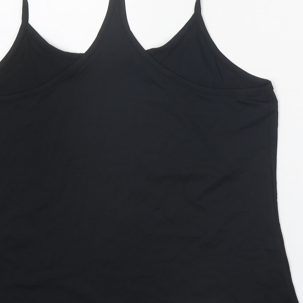 Marks and Spencer Womens Black Polyester Camisole Tank Size 18 Scoop Neck Pullover - Racerback