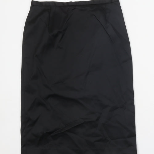 Coast Womens Black Acetate Straight & Pencil Skirt Size 10 Zip