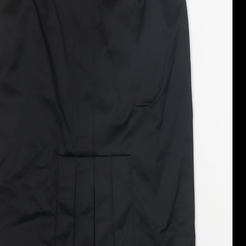 Coast Womens Black Acetate Straight & Pencil Skirt Size 10 Zip