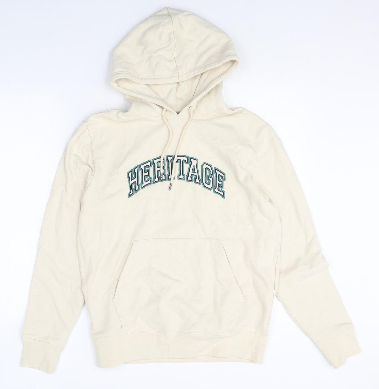 Marks and Spencer Womens Beige Cotton Pullover Hoodie Size S Pullover - Heritage