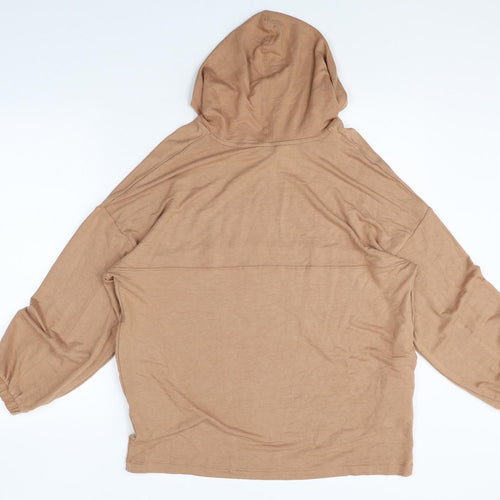 Body Womens Brown Elastane Pullover Hoodie Size 12 Pullover - 360 Degree Stretch