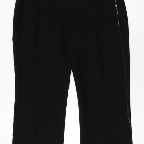 Dorothy Perkins Womens Black Polyester Dress Pants Trousers Size 12 Regular Zip