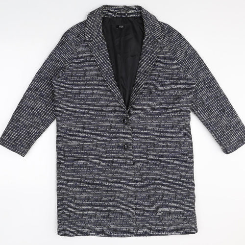 F&F Womens Grey Cotton Jacket Blazer Size 12
