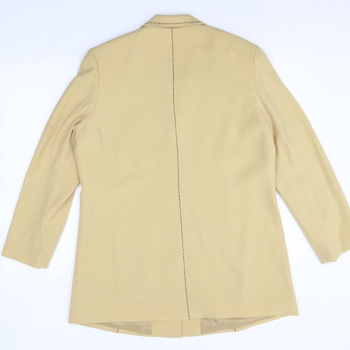 ELVI Womens Yellow Polyester Jacket Blazer Size 18