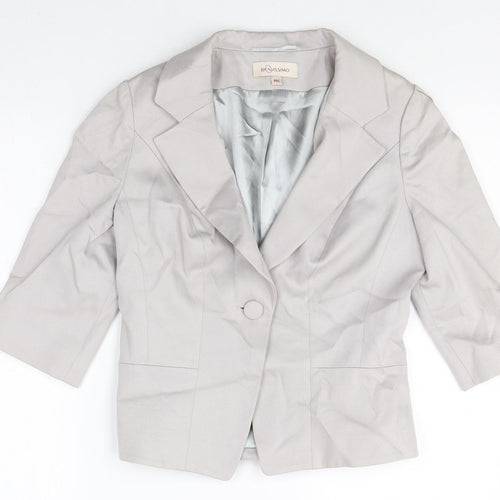 Bravissimo Womens Grey Cotton Jacket Blazer Size 8