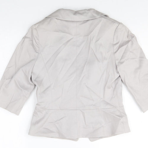 Bravissimo Womens Grey Cotton Jacket Blazer Size 8