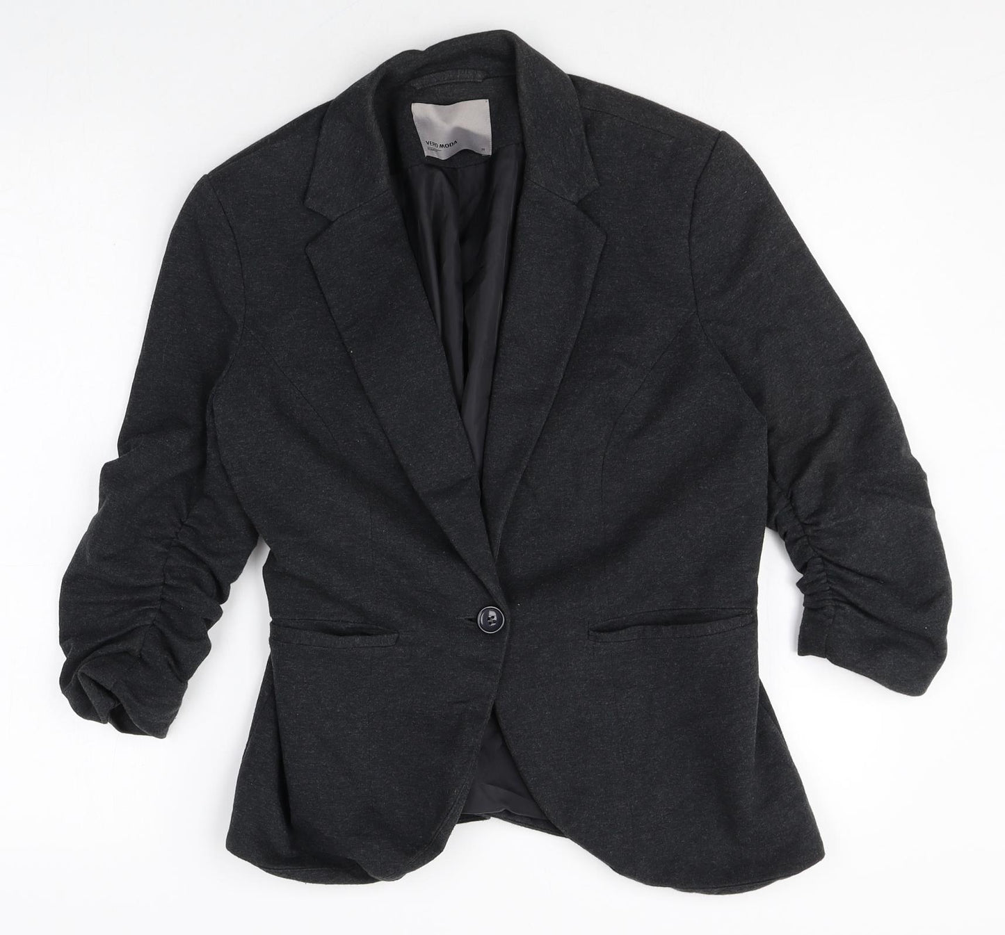 VERO MODA Womens Black Cotton Jacket Blazer Size 10