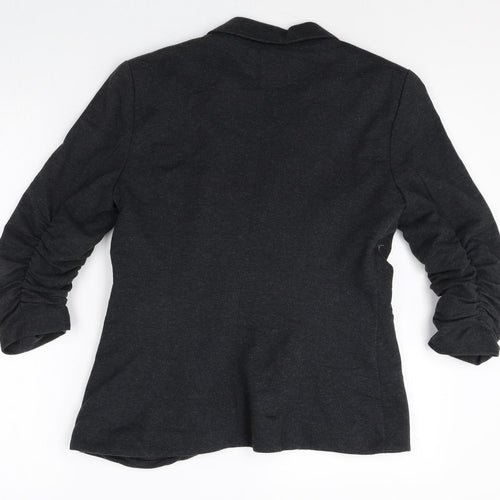 VERO MODA Womens Black Cotton Jacket Blazer Size 10