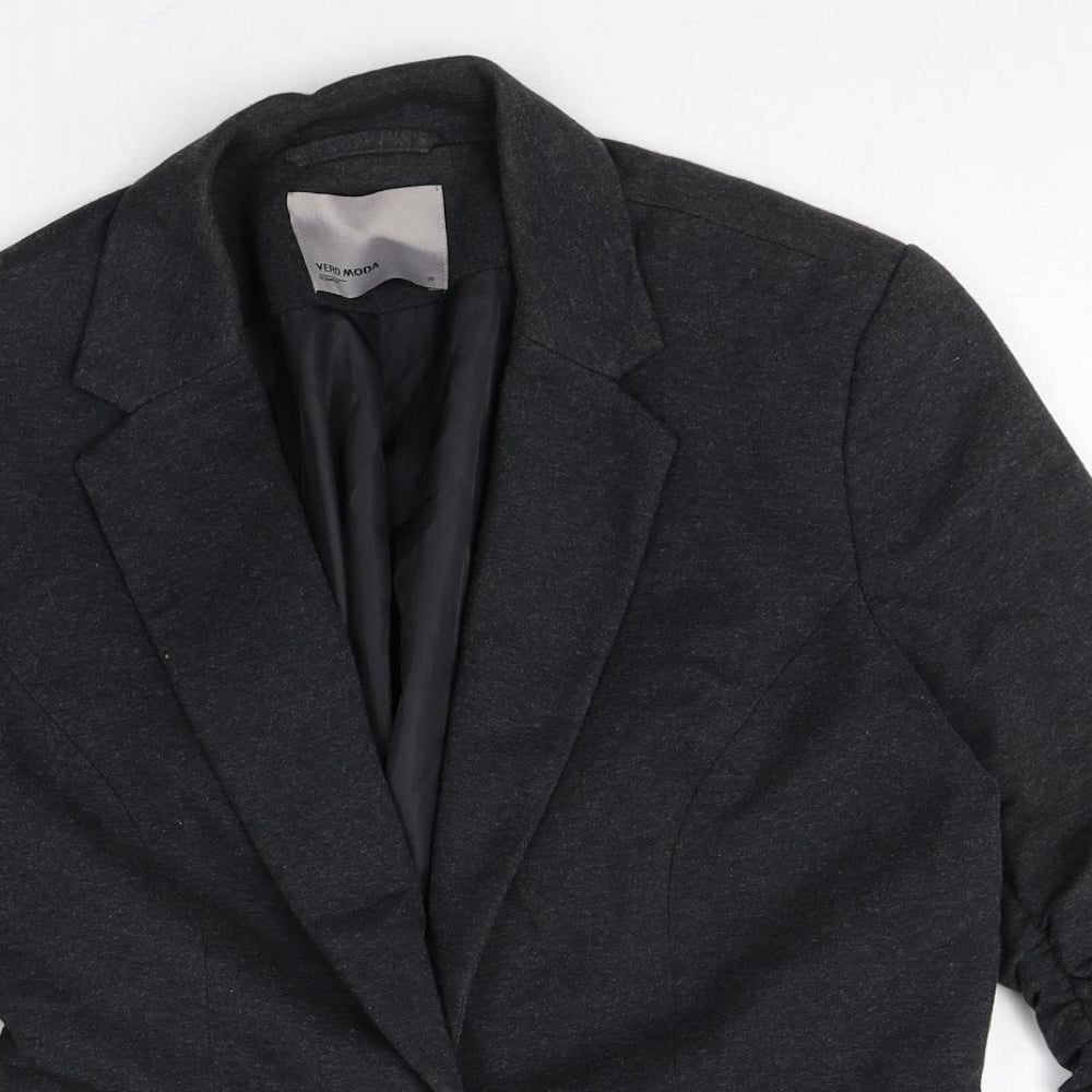 VERO MODA Womens Black Cotton Jacket Blazer Size 10