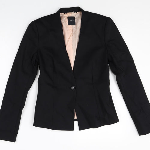 Vanilia Womens Black Acetate Jacket Blazer Size 8