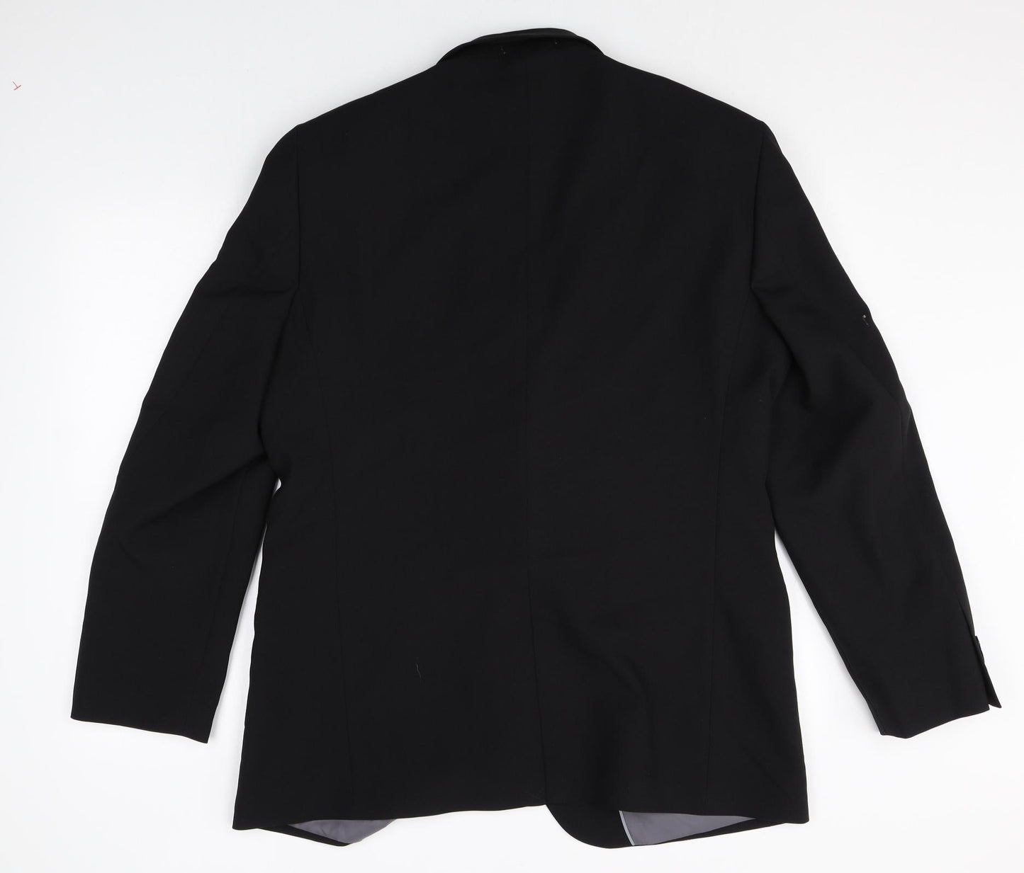 George Mens Black Polyester Jacket Suit Jacket Size 42 Big & Tall