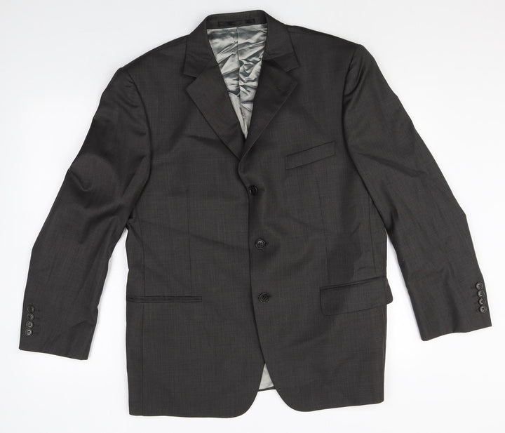 Marks and Spencer Mens Grey Wool Jacket Suit Jacket Size 42 Regular