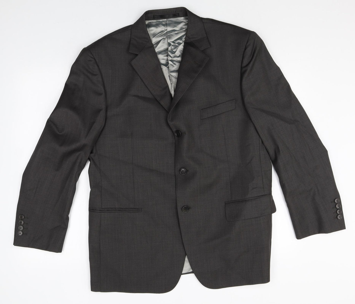 Marks and Spencer Mens Grey Wool Jacket Suit Jacket Size 42 Regular