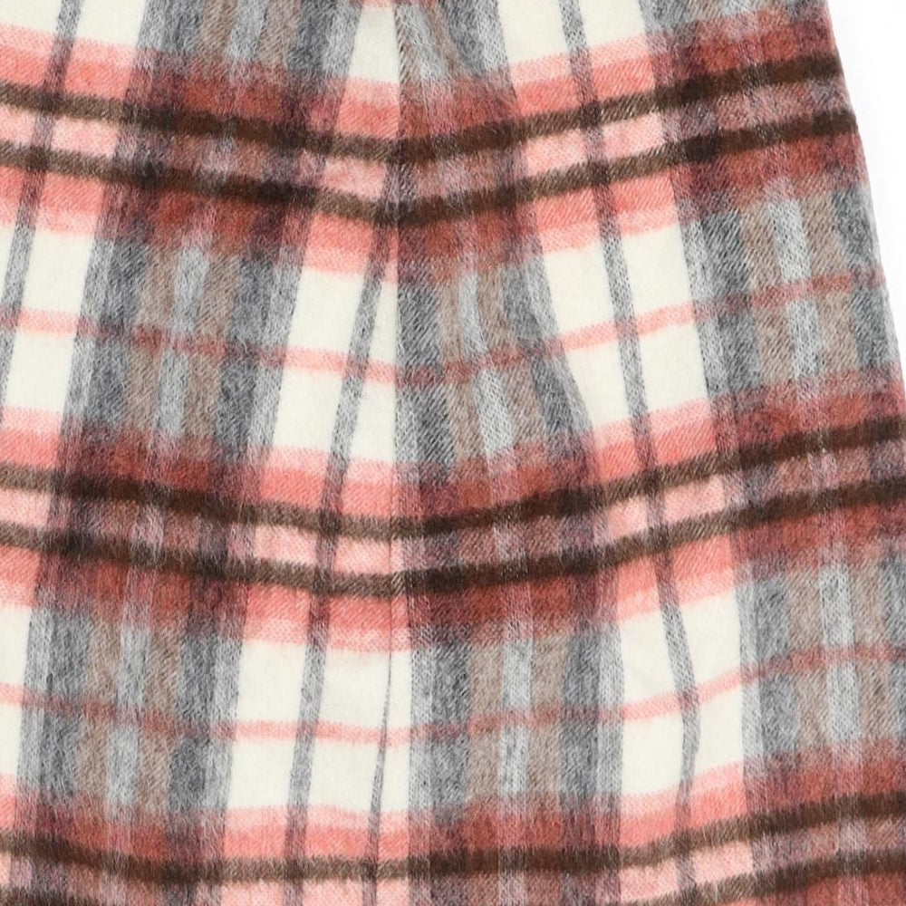 Marks and Spencer Womens Multicoloured Plaid Acrylic Straight & Pencil Skirt Size 10 Zip