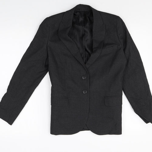 EVERYONE Womens Black Polyacrylate Fibre Jacket Blazer Size 10
