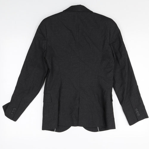 EVERYONE Womens Black Polyacrylate Fibre Jacket Blazer Size 10