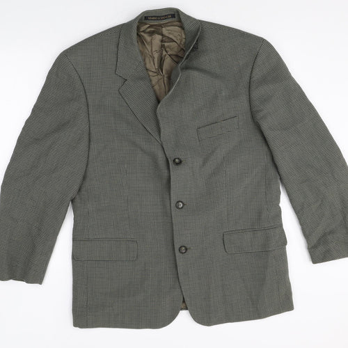 Marks and Spencer Mens Grey Cotton Jacket Suit Jacket Size 42 Regular