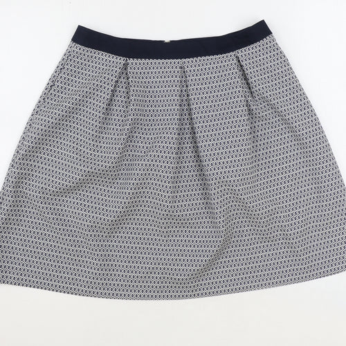 RESERVED Womens Black Geometric Polyester Tulip Skirt Size 14 Zip