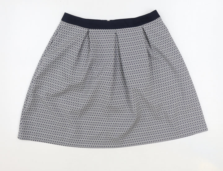 RESERVED Womens Black Geometric Polyester Tulip Skirt Size 14 Zip