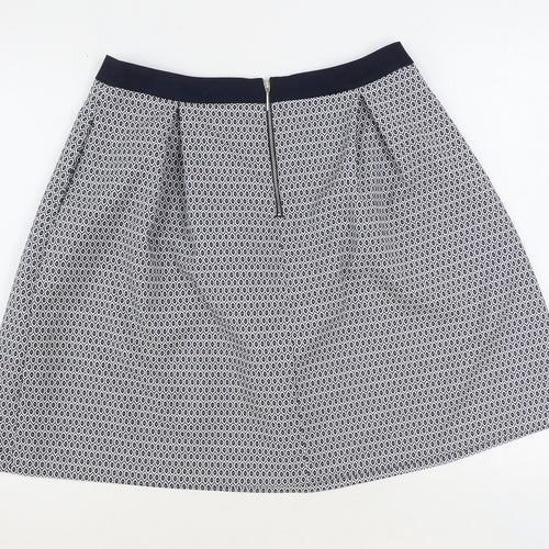 RESERVED Womens Black Geometric Polyester Tulip Skirt Size 14 Zip