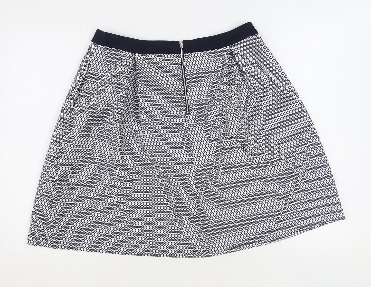 RESERVED Womens Black Geometric Polyester Tulip Skirt Size 14 Zip