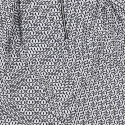 RESERVED Womens Black Geometric Polyester Tulip Skirt Size 14 Zip