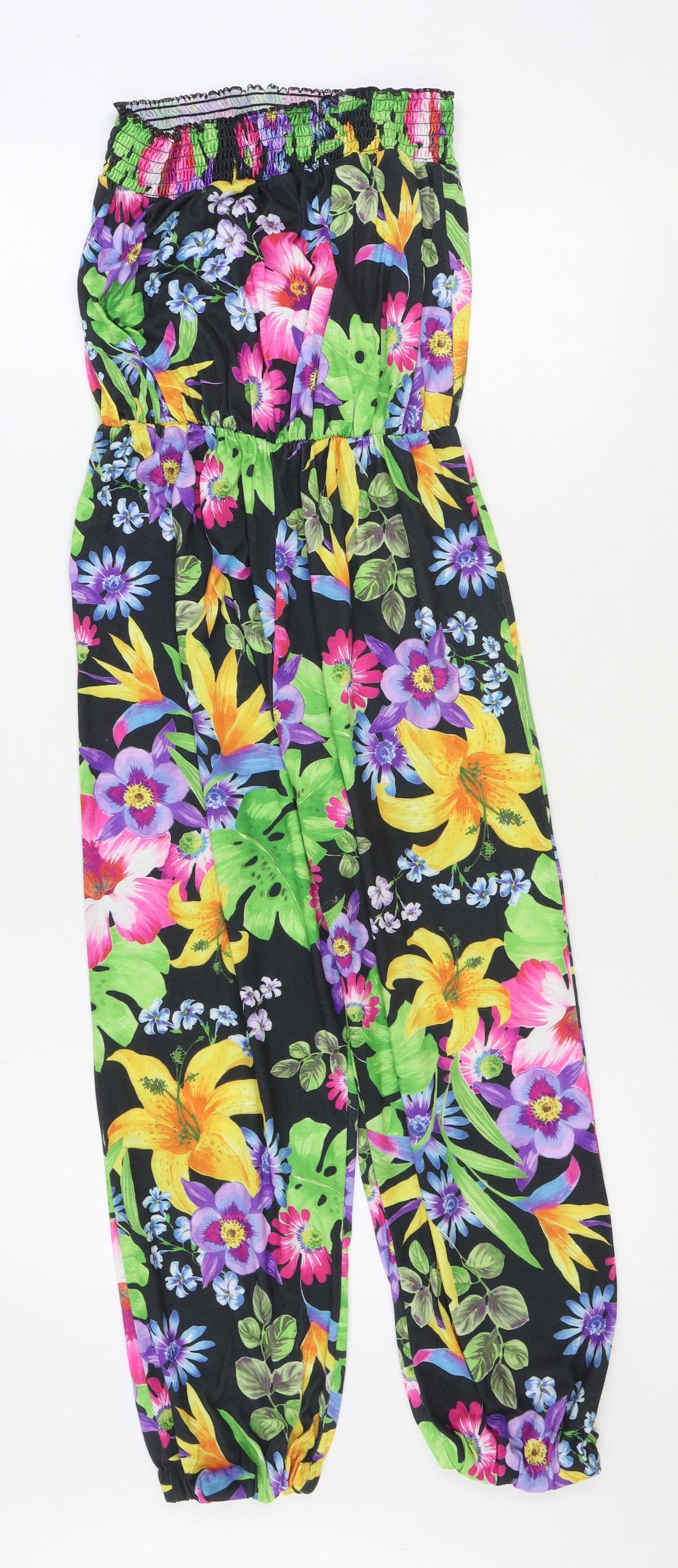 Select Womens Multicoloured Geometric Polyester Jumpsuit One-Piece Size 12 Pullover