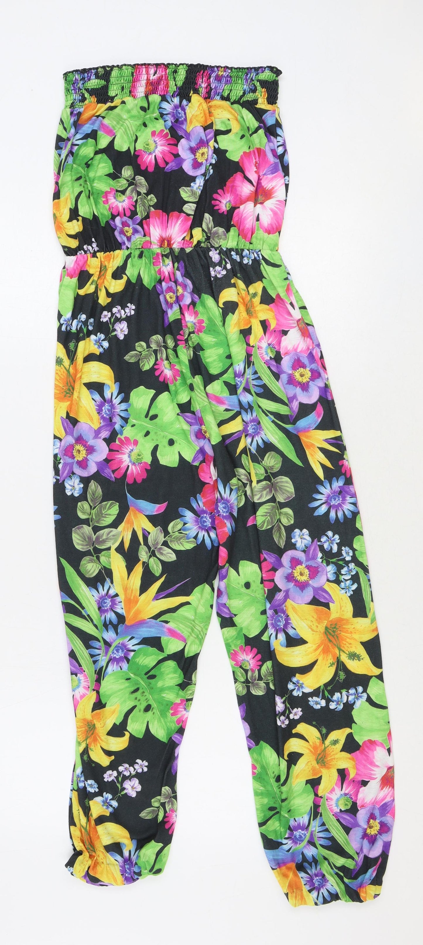 Select Womens Multicoloured Geometric Polyester Jumpsuit One-Piece Size 12 Pullover