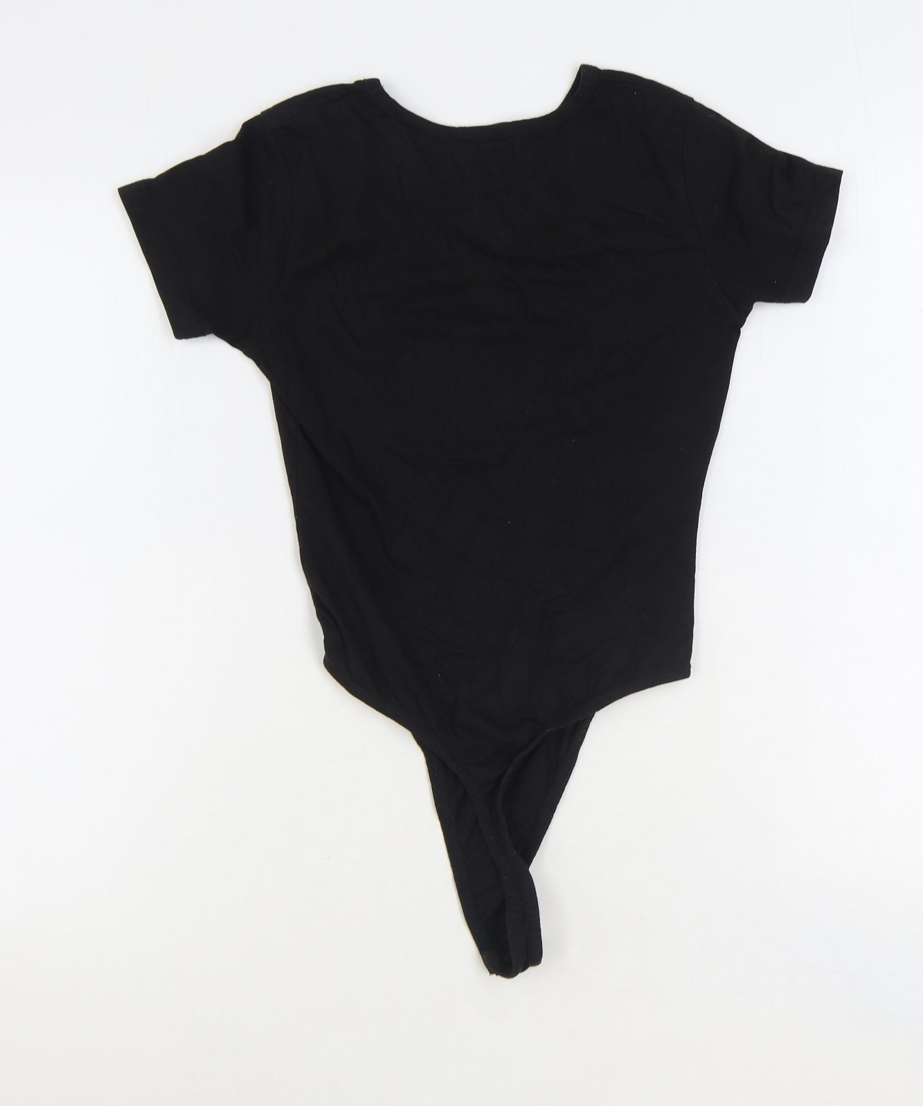Missguided Womens Black Polyester Bodysuit One-Piece Size 6 Snap