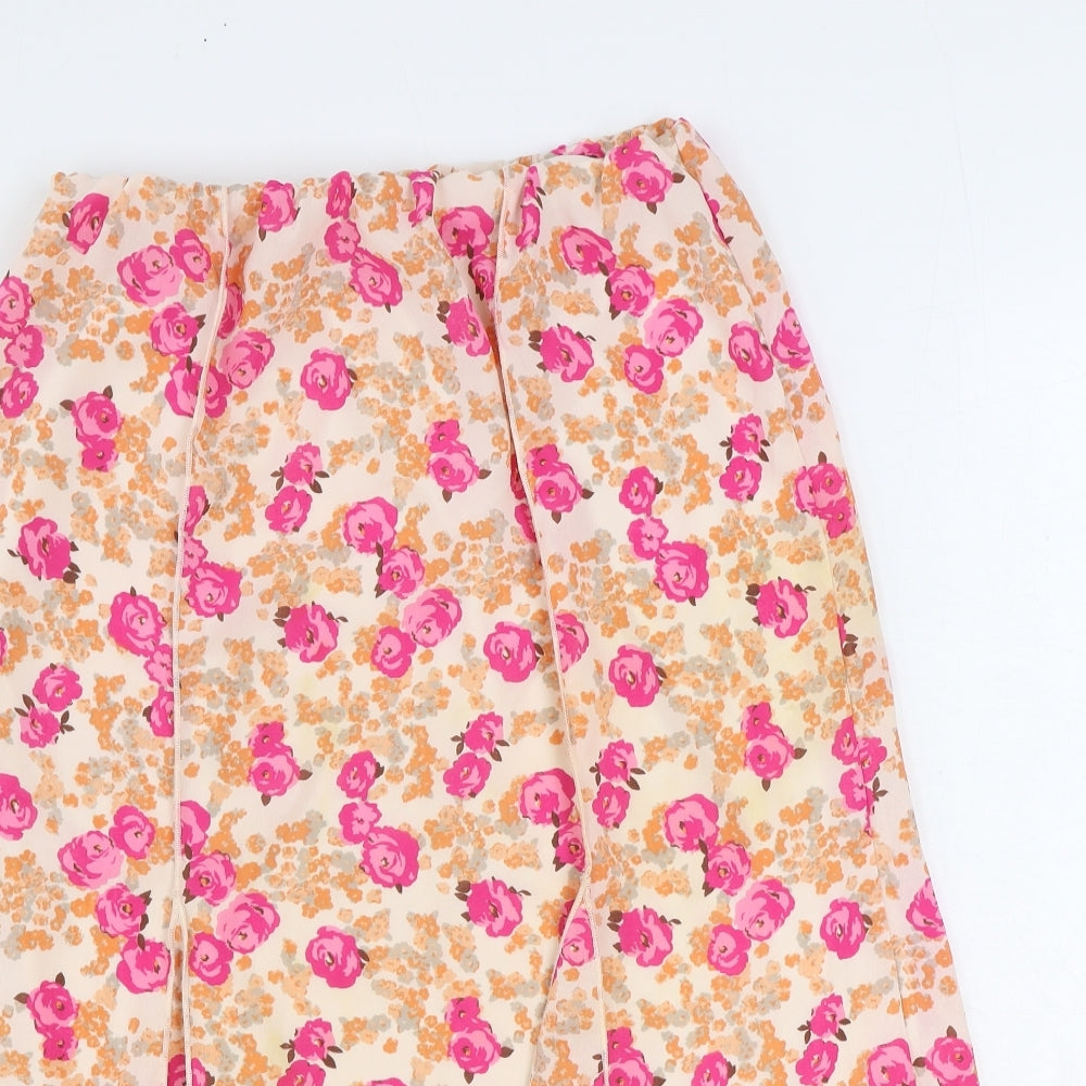 PROMESA Womens Multicoloured Floral Polyester Swing Skirt Size 16