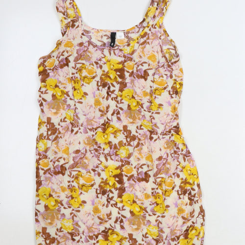 Divided by H&M Womens Multicoloured Floral Viscose Basic Tank Size S Scoop Neck