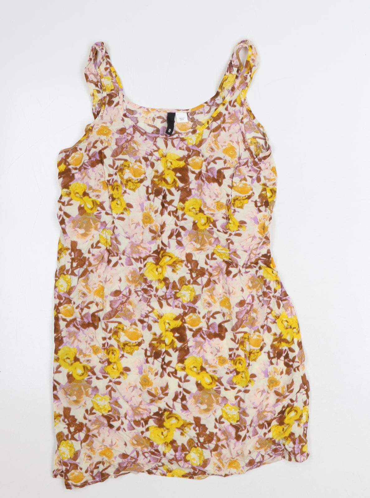 Divided by H&M Womens Multicoloured Floral Viscose Basic Tank Size S Scoop Neck