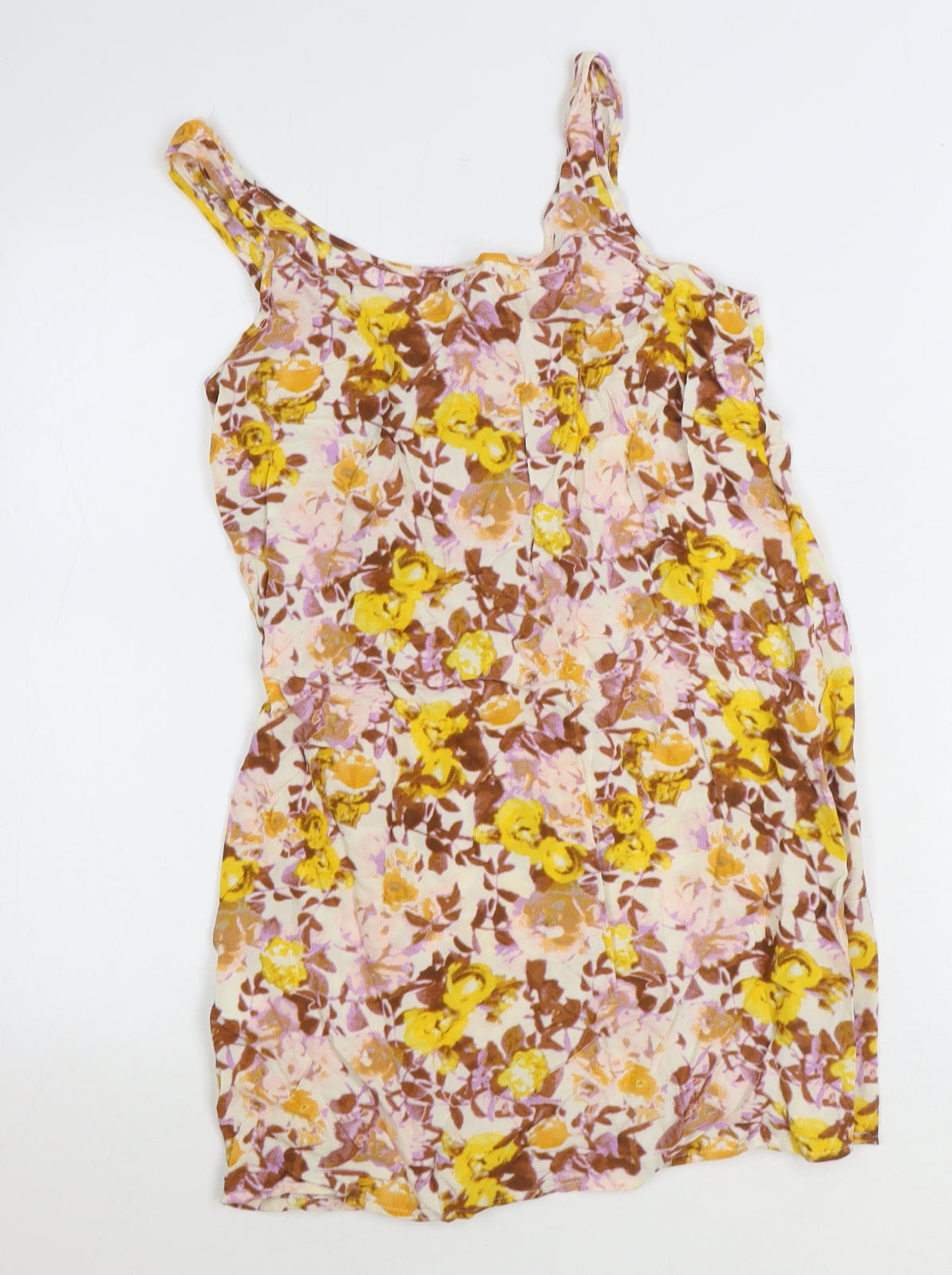 Divided by H&M Womens Multicoloured Floral Viscose Basic Tank Size S Scoop Neck