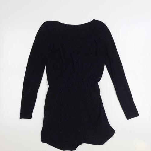 Oh My Love Womens Black Nylon Playsuit One-Piece Size S Pullover