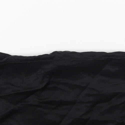 Pull&Bear Womens Black Polyester Mini Skirt Size S Zip