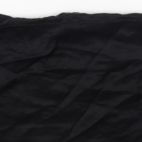 Pull&Bear Womens Black Polyester Mini Skirt Size S Zip