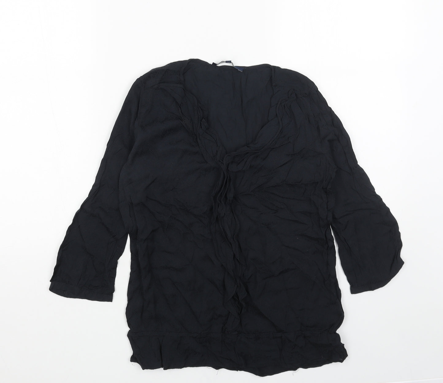 NEXT Womens Blue Viscose Basic Blouse Size 6 V-Neck