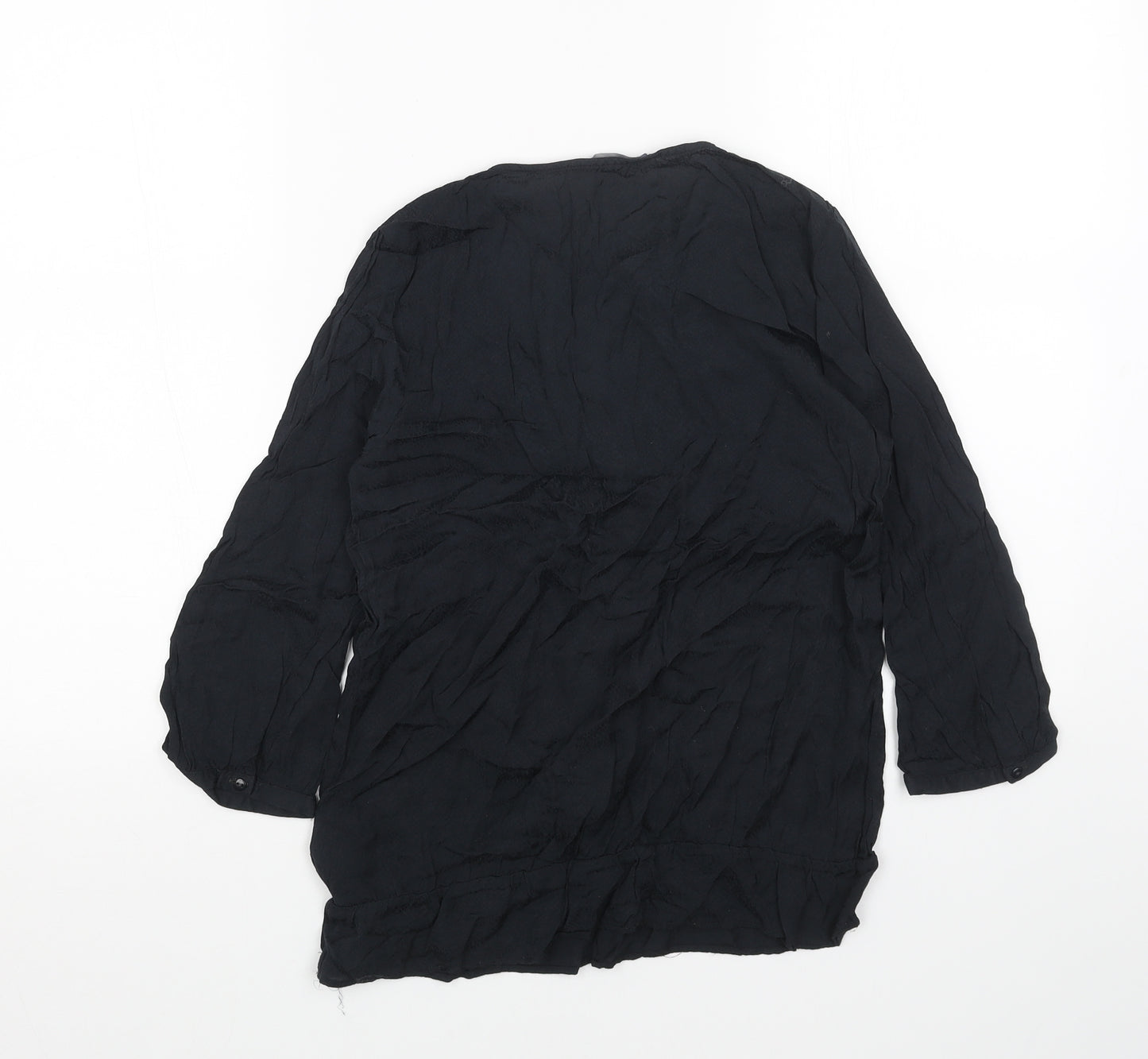 NEXT Womens Blue Viscose Basic Blouse Size 6 V-Neck