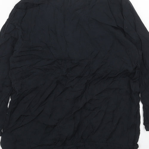 NEXT Womens Blue Viscose Basic Blouse Size 6 V-Neck
