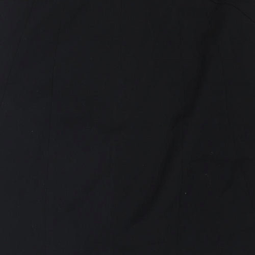 Marks and Spencer Womens Black Polyester Straight & Pencil Skirt Size 8 Zip