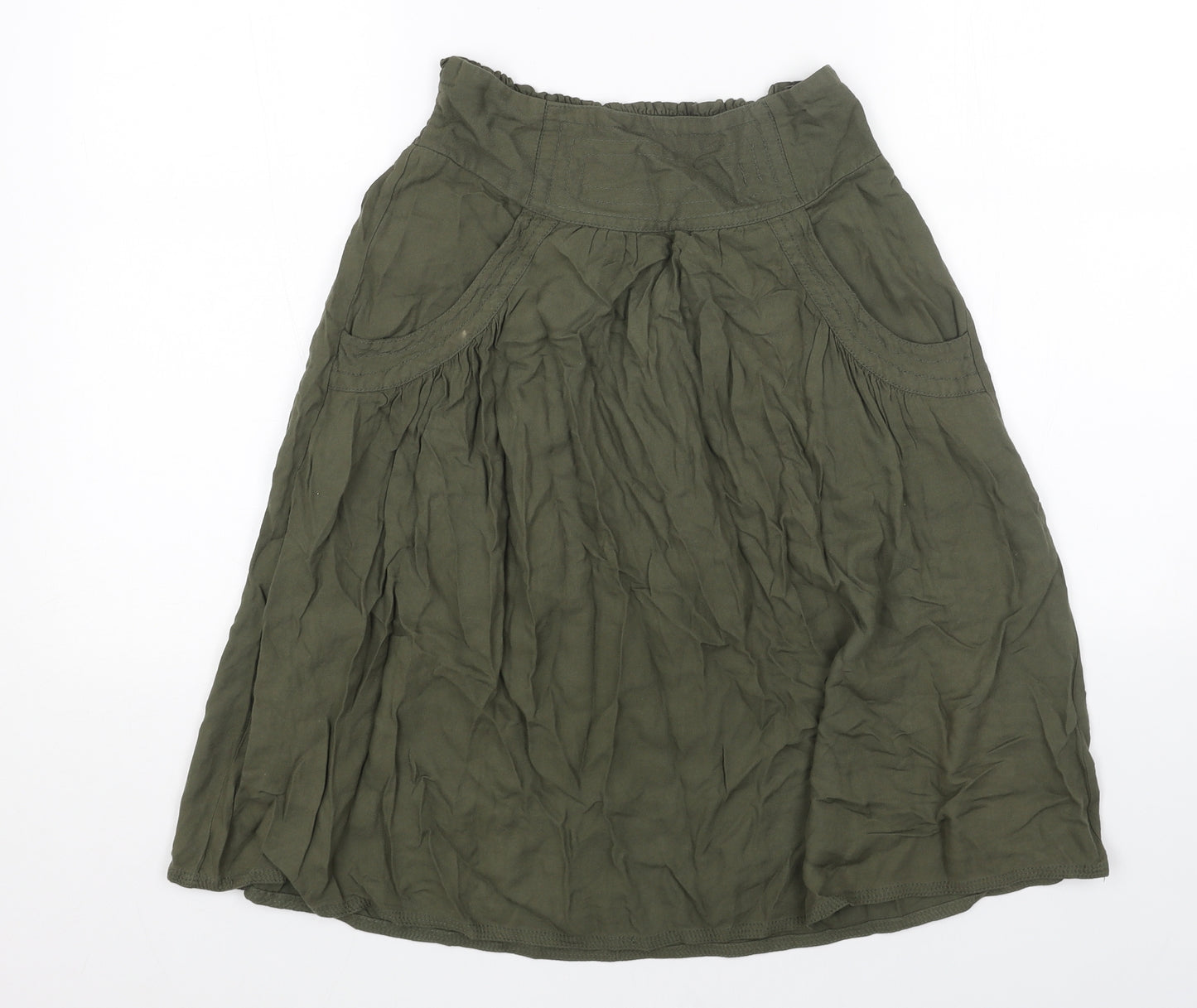 NEXT Womens Green Viscose Swing Skirt Size 6