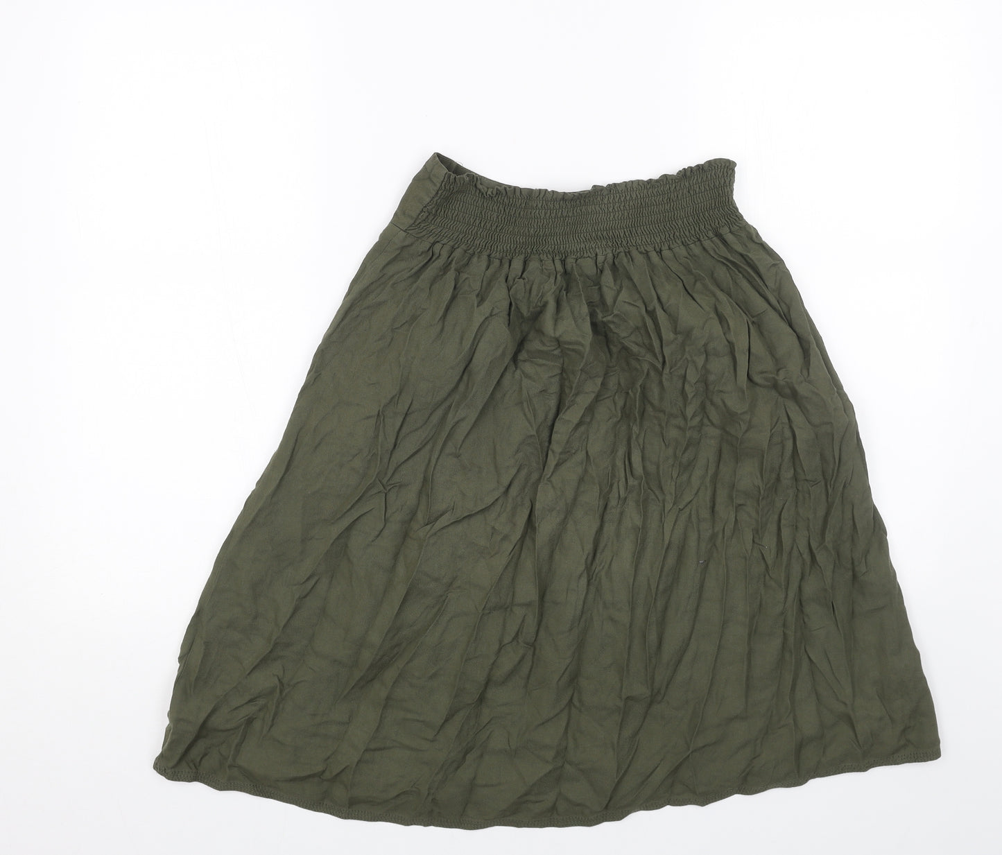 NEXT Womens Green Viscose Swing Skirt Size 6